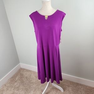 SHELBY AND PALMER FIT AND FLARE SLEEVELESS DRESS PLUS SIZE 18